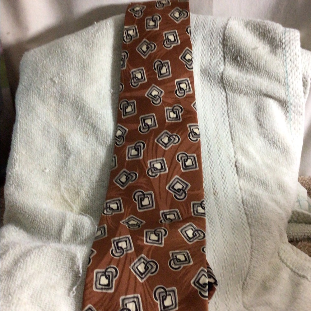 Nordstrom Brown Geometric Pattern Tie